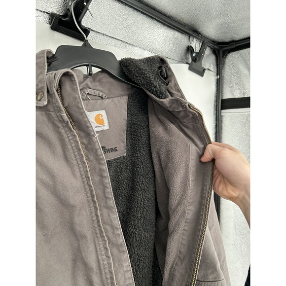 Carhartt Full Swing Caldwell Jacket Women's 2XL 102248 077 Sherpa Lined Hooded - Picture 6 of 9